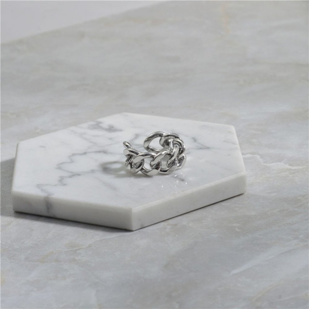 *NEW Gold/Sterling Silver Link Adjustable Ring - Picture 3 of 14